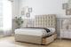 image 4 of Sloomy Alabama Almond Coniston Divan Bed Base 2 Drawers Same Side With 26 Inch Strutted Headboard | Cream | Almond | Double | 1