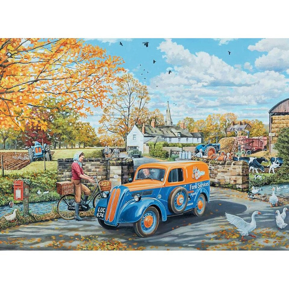 image 1 of Ravensburger Happy Days No.3 Country Nostalgia! 4 x 500 Piece Jigsaw Puzzles