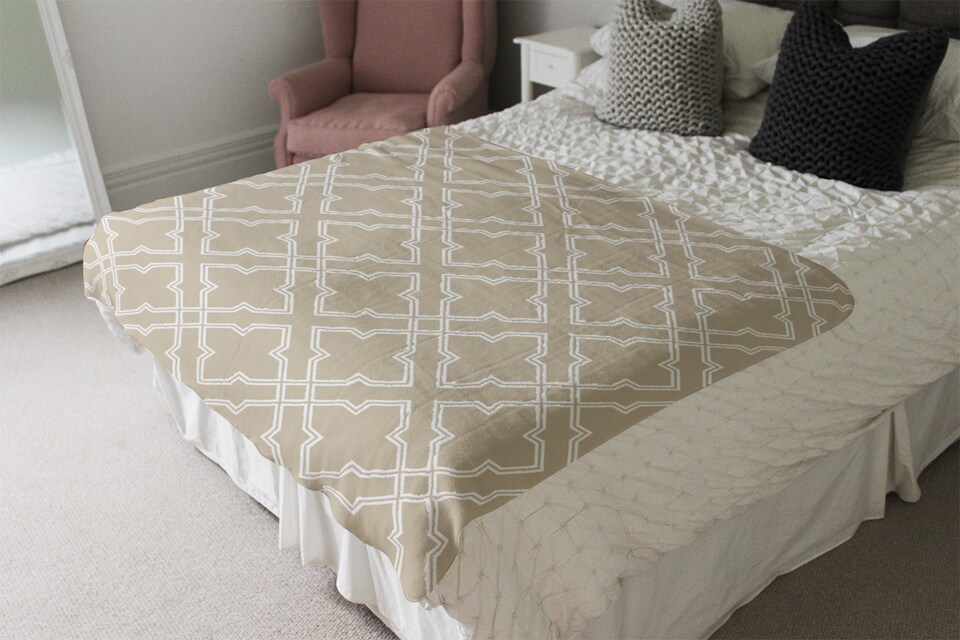 image 1 of Cross Ornament Pattern Blanket | Multi