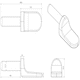 image 5 of 2 x Pin & Eyelet Strap Hinge Trailer Truck Tailgate Antiluce Drop Catch Silver