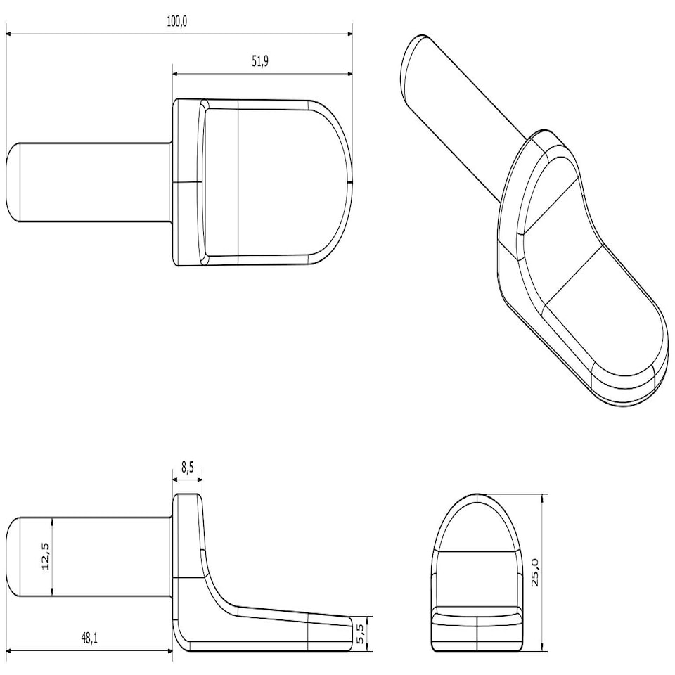 image 1 of 2 x Pin & Eyelet Strap Hinge Trailer Truck Tailgate Antiluce Drop Catch Silver