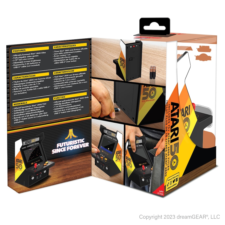 image 1 of Atari Portable Retro Arcade Micro Player Pro 6.7" (100 Games in 1)