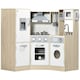 image 2 of HOMCOM Kids Kitchen Playset Pretend Toy Kitchen with Role Play Accessories, Sound and Light Effects, Phone, Storage Space