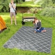 image 1 of Outsunny Reversible Waterproof Outdoor Rug W/ Carry Bag, 182 x 274 cm Grey | Grey and White