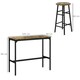 image 3 of HOMCOM 5 Piece Bar Set, Industrial Kitchen and Chair Set Rustic Brown