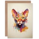 image 1 of Abyssinian Lover Gift Pet Portrait Cat Art Card