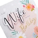 image 3 of Contemporary Floral Pink Design Wife Birthday Card