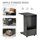 image 4 of HOMCOM Mobile Sofa Side Table for Laptop Coffee w/ Storage and Casters, Black