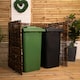 image 3 of 1.16m x 1.22m Double Garden Patio Willow Wheelie Bin Screen Hideaway