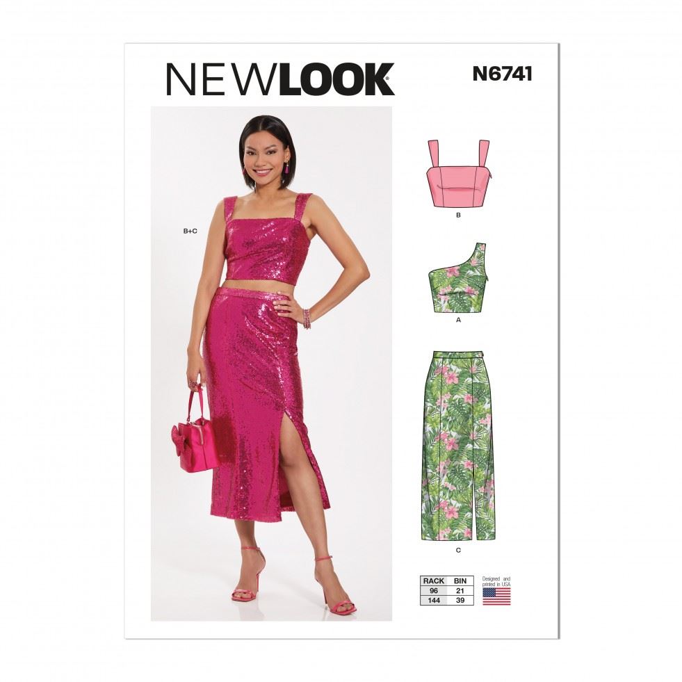 New Look 6741 Paper Sewing Pattern â Womenâs Tops & Skirts, Size A (6â8â10â12â14â16â18), Intermediate
