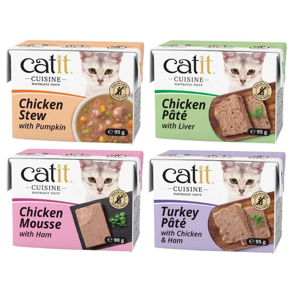 image 1 of Catit Cuisine Chicken Mix Cat Food Bundle (12) Mousse, Pate & Stew