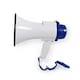 image 1 of NEDIS 10W Megaphone, 250m Range with Built-in Microphone, Siren, Adjustable Volume, Record Function - White & Blue