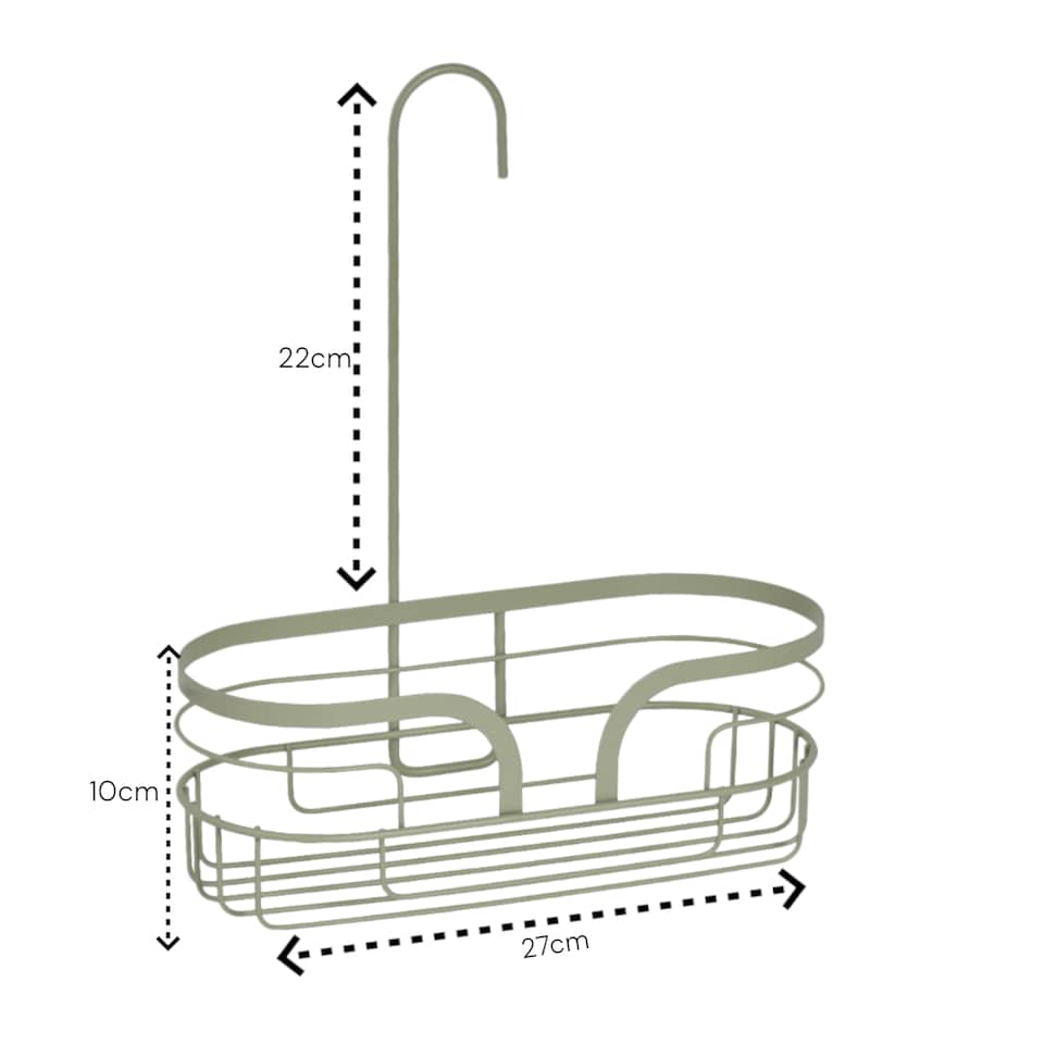 image 1 of Showerdrape Dante Sage Green Freestanding Floor Caddy and Mini Shower Caddy | Green | Sage Green | 1