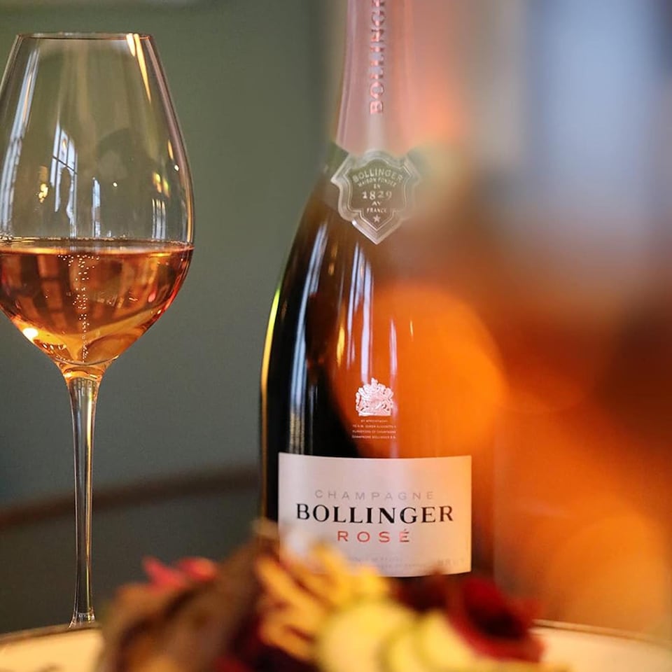 image 1 of Bollinger Rose with 2x Elizabeth Glasses