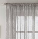 image 2 of Pair of Pandora Grey Glittery Metallic Print Panel with Rod Pocket Header 229 CMS