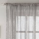 image 2 of Pair of Pandora Grey Glittery Metallic Print Panel with Rod Pocket Header 229 CMS