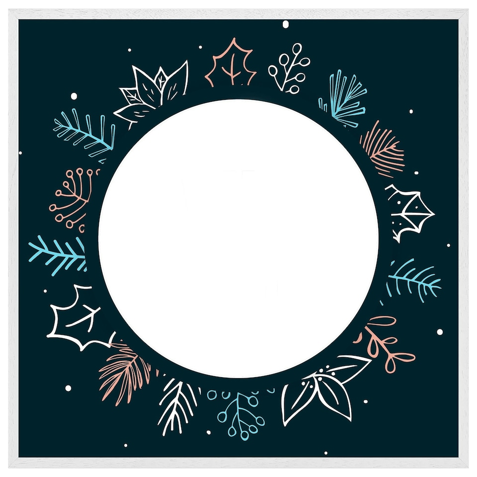 image 1 of Winter flowers (Picture Frame) White | M