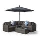 image 2 of Havana 5 Seat Rattan Corner Sofa Set with Drinks Cooler Coffee Table Grey | Grey