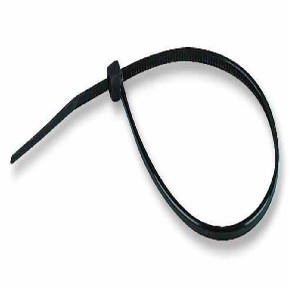 PRO POWER - Weatherproof Cable Ties Black 200mm x 3.6mm 100 Pack