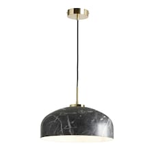 BHS Java Spun Metal Marble Effect Ceiling Pendant, Grey
