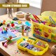 image 5 of The Magic Toy Shop 200 Piece Arts and Crafts Kit Yellow Carry Case Supplies Set