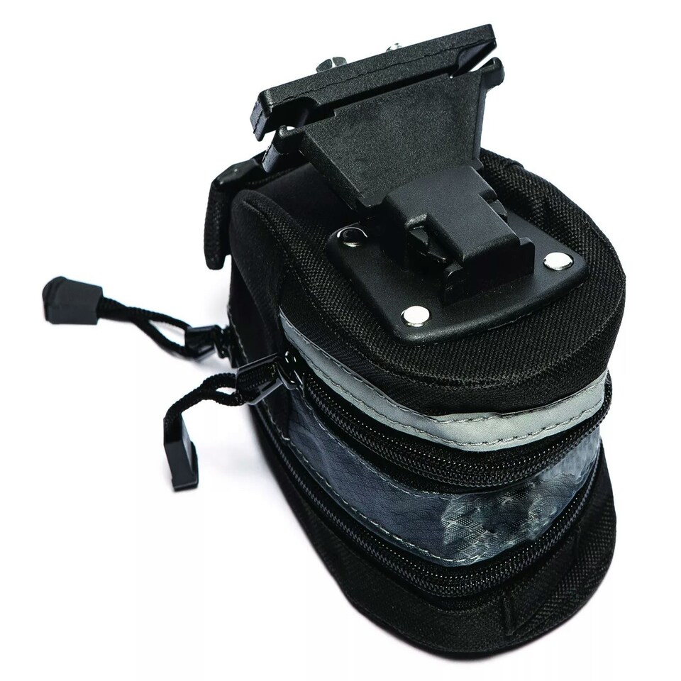 image 1 of Sport Direct Clip On Black Bike Saddle Bag