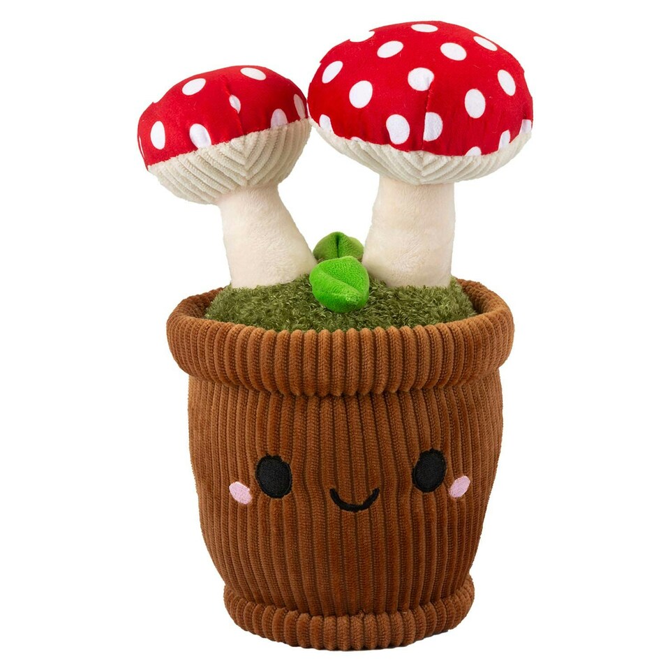 image 1 of Flowerpot Soft Toy Cute Plushie Huggable Cuddly Stuffed Toy Gift 30cm Red