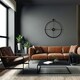 image 2 of Hometime Round Wall Clock Cut Out Design 72 cms Black | Gold