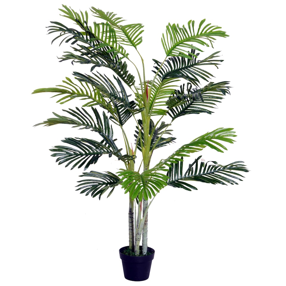 image 1 of Outsunny Artificial Tree, 150cm Tropical Palm Tree, Fake Plants in Pots, FauGreen Plant for Indoor Home Office Living Room Decoration