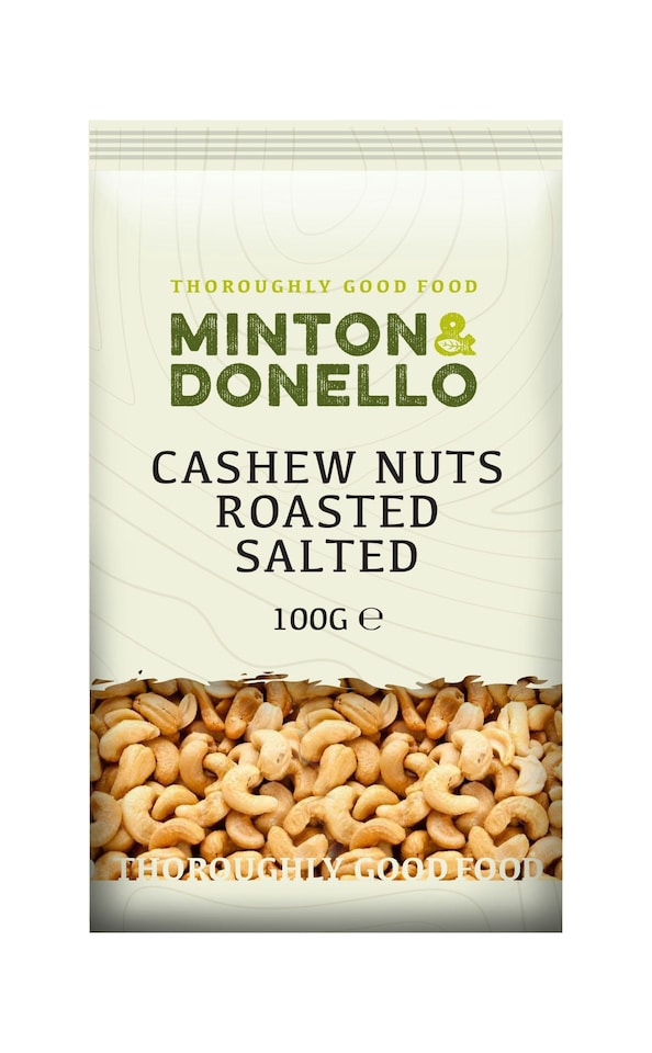 image 1 of Minton & Donello Roasted & Salted Cashew Nuts 6 x 100g