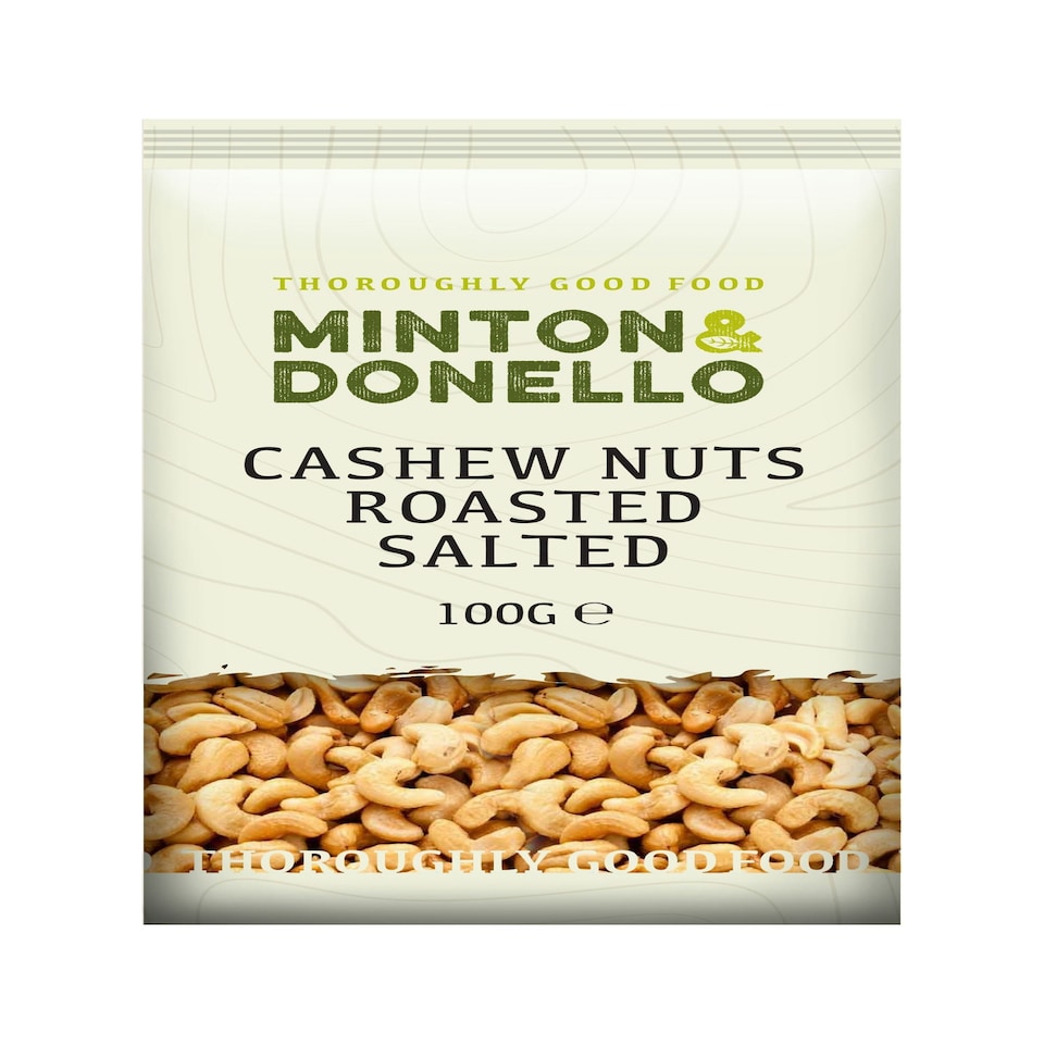 image 1 of Minton & Donello Roasted & Salted Cashew Nuts 6 x 100g