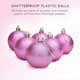 image 6 of 50mm/24Pcs Christmas Baubles Shatterproof Pale Pink