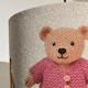 image 7 of CGC BLAKE 45cm Oatmeal Linen Pink Teddy Bear Children’s Lampshade