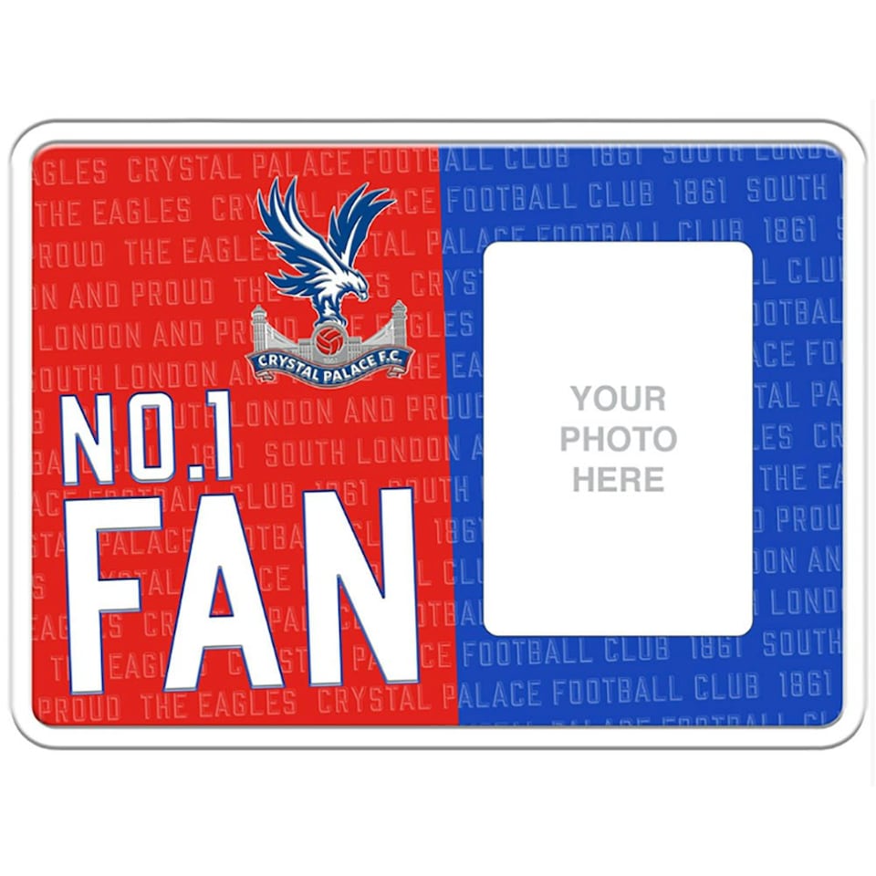 image 1 of Crystal Palace FC No1 Fan Photo Frame Sign - Red/Blue - One Size