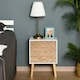 image 8 of HOMCOM Bedside Table 2 Drawers Side Cabinet Wooden Storage Chest