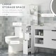 image 4 of HOMCOM Tall Bathroom Storage Cabinet with Shelf and Drawers, White, Grey
