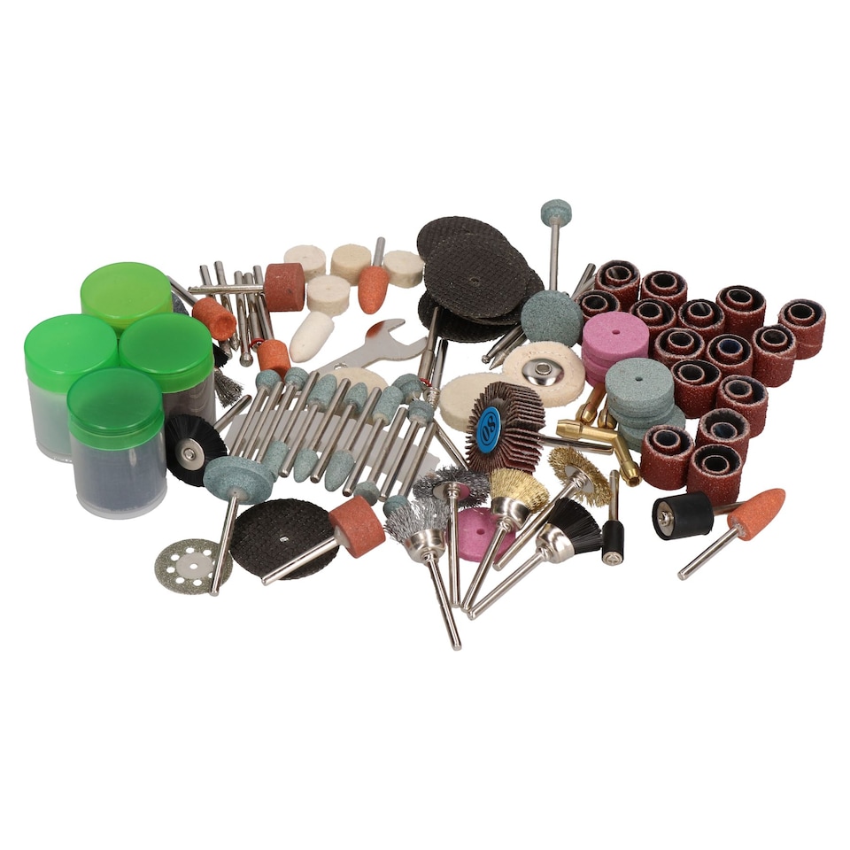 image 1 of 216pc Mini Rotary Accessory Kit Fits Dremel Sanding Grinding Cutting Polishing