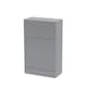 image 1 of Contemporary Fluted 500mm Floor Standing WC Unit, Satin Grey | Grey | Satin Grey | 253 x 500 x 810mm