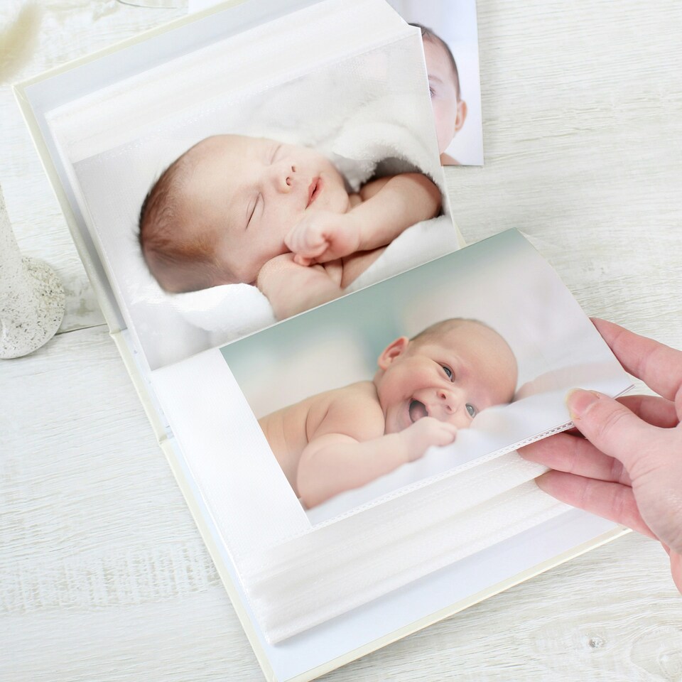 image 1 of Personalised Free Text 6x4 Photo Album with Sleeves Cream