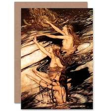 Arthur Rackham Die Rheintochter Birthday Card