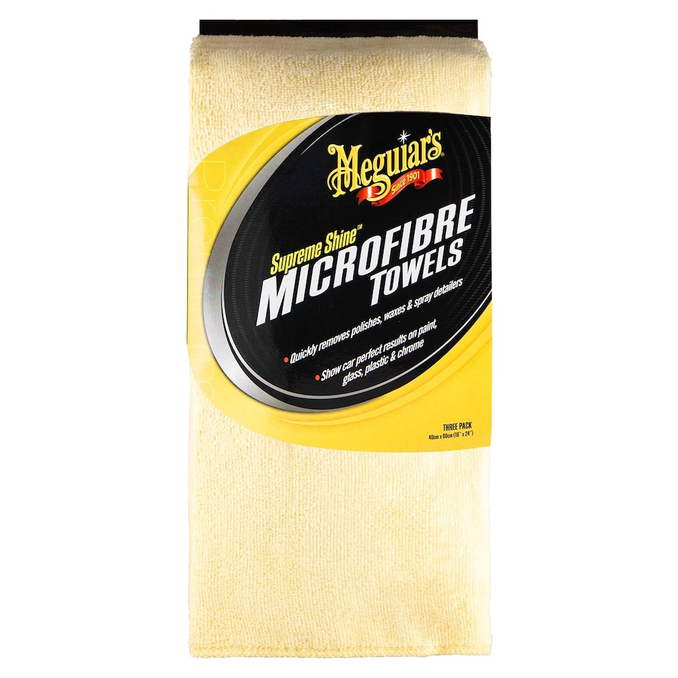 image 1 of Meguiar's Supreme Shine Microfibre Towels 3 Pack X2020EU
