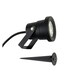image 2 of Hayes Outdoor Integrated LED Wall & Spike Light Black IP65