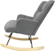 image 4 of Alivio Comfortable Teddy Rocking Arm Chair with High Backrest (Grey)