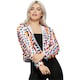 image 2 of Fever Womens/Ladies Rainbow Festival Pom Pom Jacket - White/Multicoloured - S-M One Size