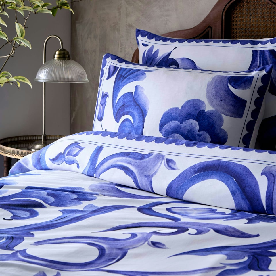 image 1 of Paoletti Azzurro Double Duvet Cover Set | Multi | Double