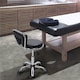 image 2 of Yaheetech Height-Adjustable Salon Stool with Backrest & Wheels | Black