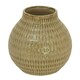 image 1 of Sabbia Collection Medium Textured Vase - Ceramic - L19 x W19 x H27 cm - Brown Brown