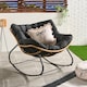 image 2 of OHS Bali Garden Rocking Chair Outdoor Metal Frame Chairs with Cushion