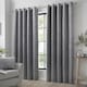 image 1 of Curtina Kendal Eyelet Curtains Charcoal