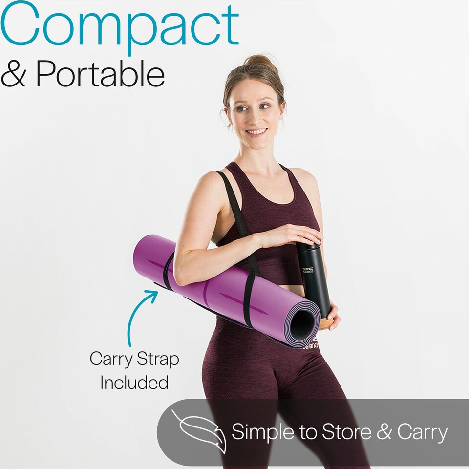 image 1 of Rubber Alignment Yoga Mat (4mm Thick)